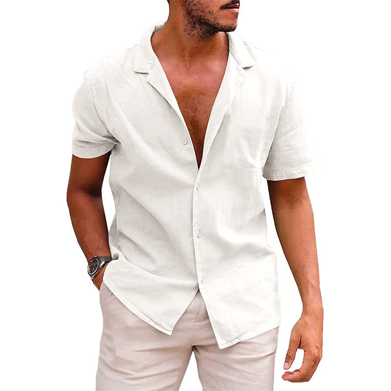 Men's Casual Short Sleeve Beach Shirt