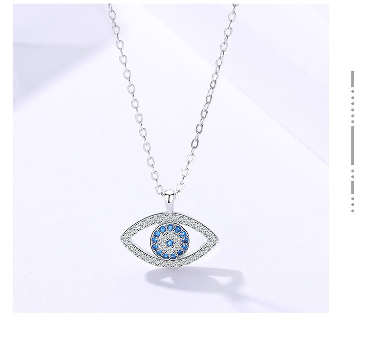 Demon Eye Sterling Silver Necklace