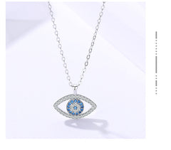 Demon Eye Sterling Silver Necklace