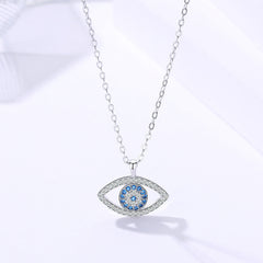 Demon Eye Sterling Silver Necklace