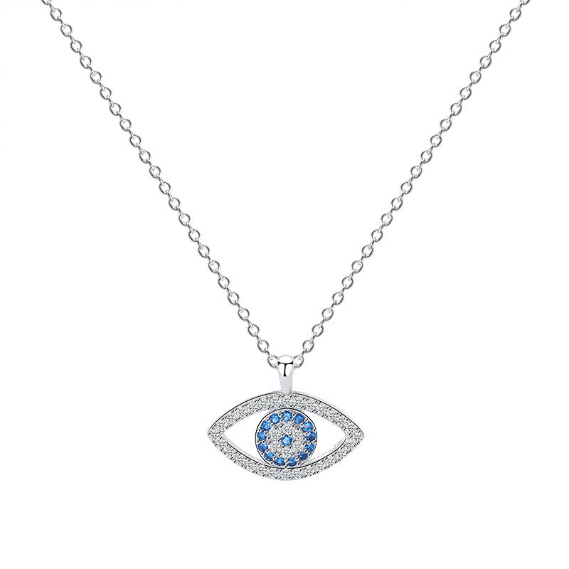 Demon Eye Sterling Silver Necklace