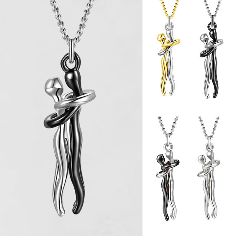 Unisex Men Women Love Hug Necklace
