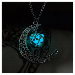 Glowing Pendant Silver Plated Chain Necklaces