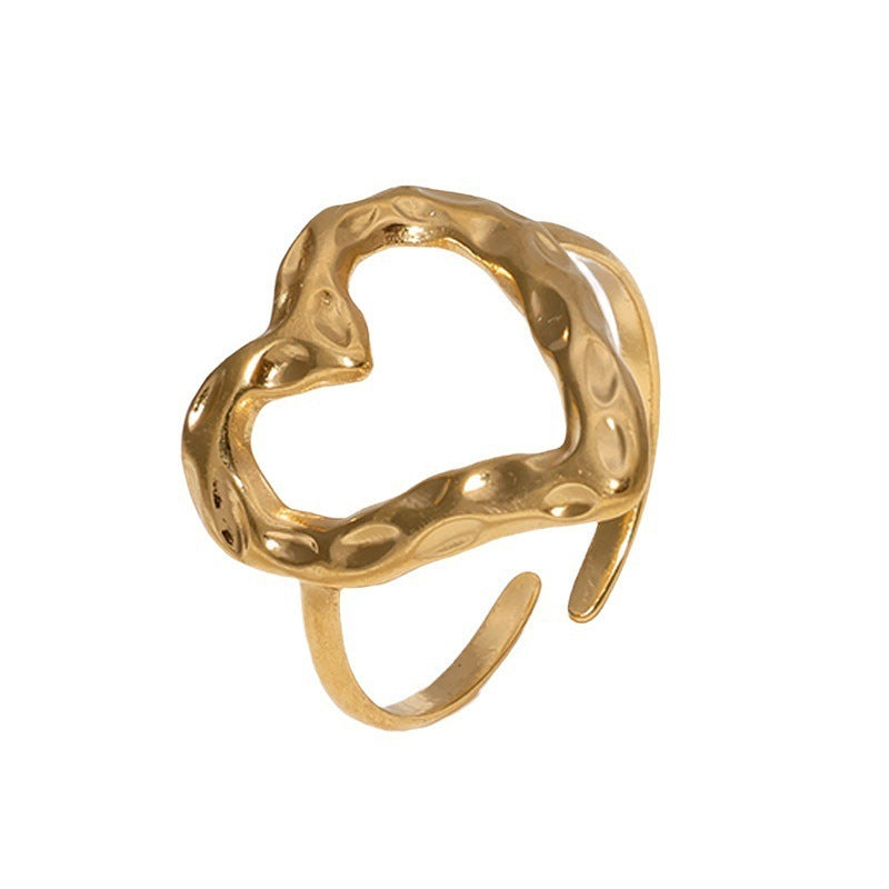 Retro Love Adjustable Stainless Steel Ring