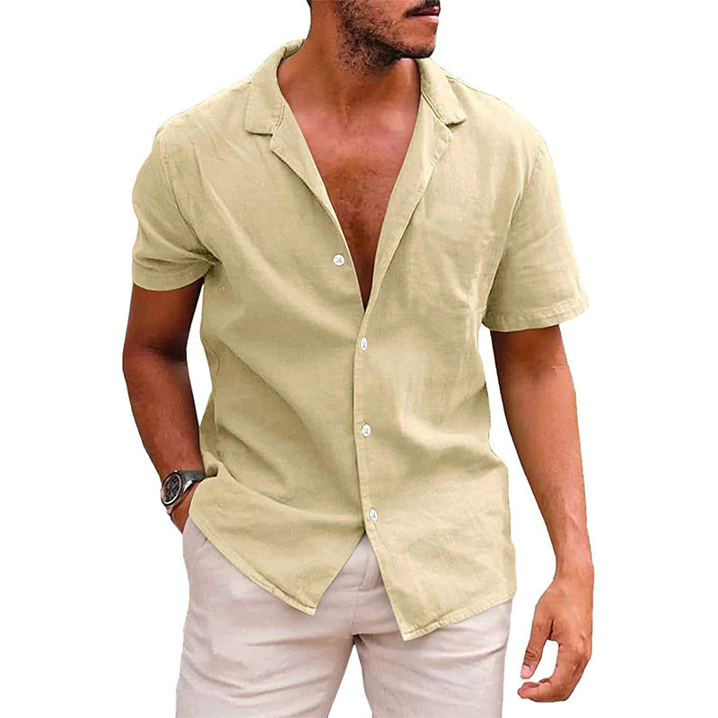 Men's Casual Short Sleeve Beach Shirt