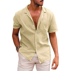 Men's Casual Short Sleeve Beach Shirt