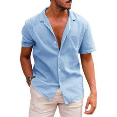 Men's Casual Short Sleeve Beach Shirt