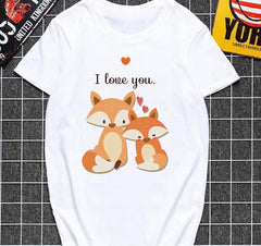 Women Harajuku Cute fox printed T shirt