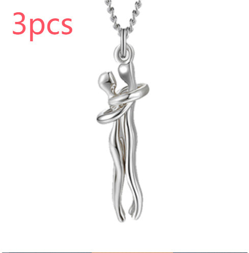 Unisex Men Women Love Hug Necklace
