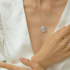 Unique Square Baroque Pearl Couple Necklace