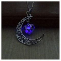 Glowing Pendant Silver Plated Chain Necklaces