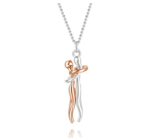 Unisex Men Women Love Hug Necklace