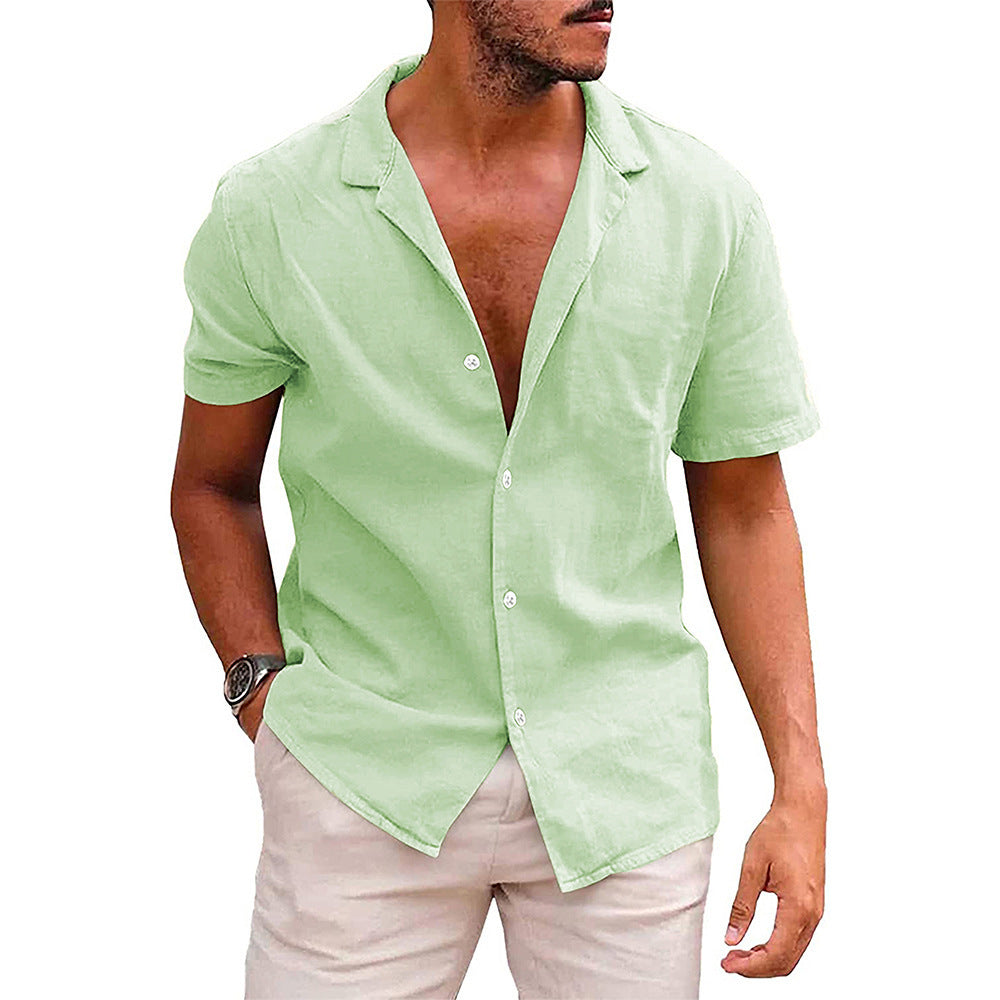 Men's Casual Short Sleeve Beach Shirt