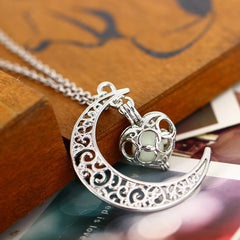 Glowing Pendant Silver Plated Chain Necklaces