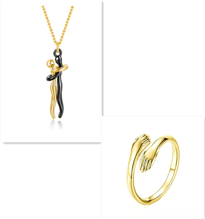 Unisex Men Women Love Hug Necklace