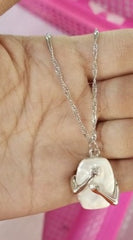 Unique Square Baroque Pearl Couple Necklace