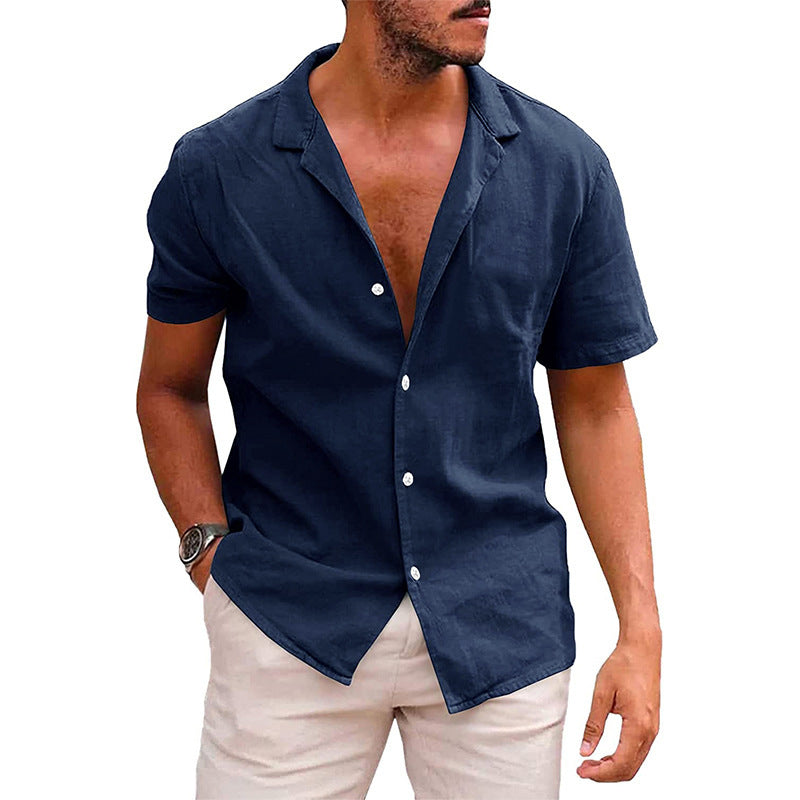 Men's Casual Short Sleeve Beach Shirt
