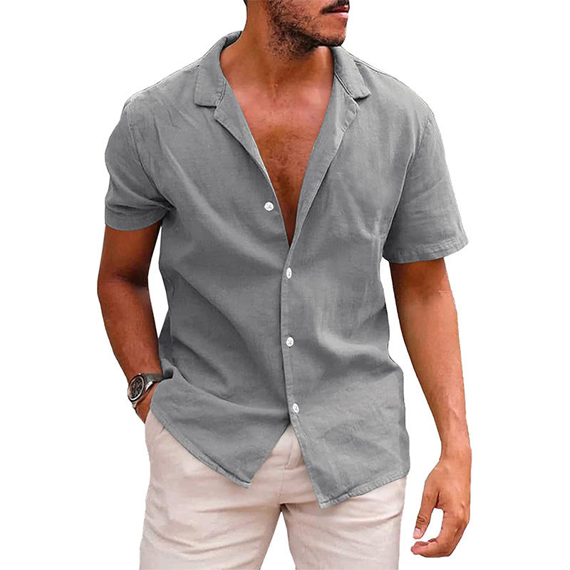 Men's Casual Short Sleeve Beach Shirt