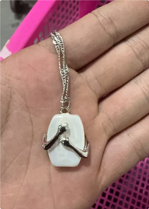 Unique Square Baroque Pearl Couple Necklace